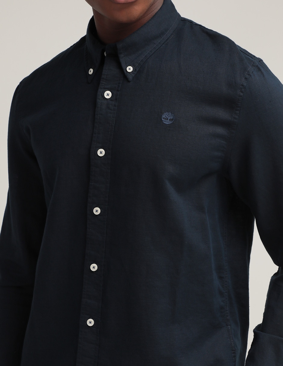 Camisa casual de algodón manga larga para hombre 2