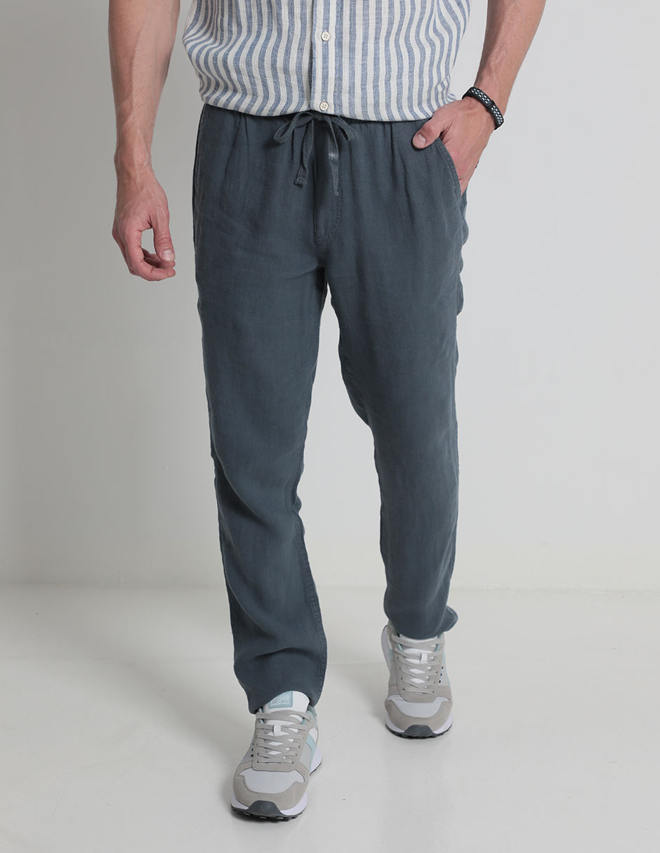Pantalón recto de algodón para hombre