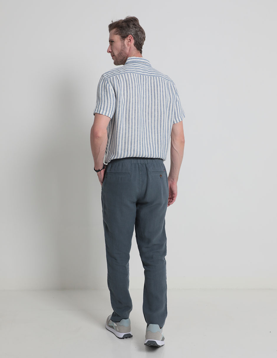 Pantalón recto de algodón para hombre