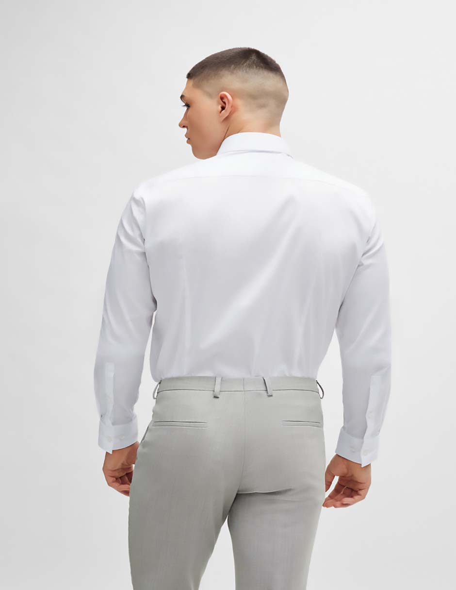 Sobrecamisa de vestir de algodón manga larga para hombre 5