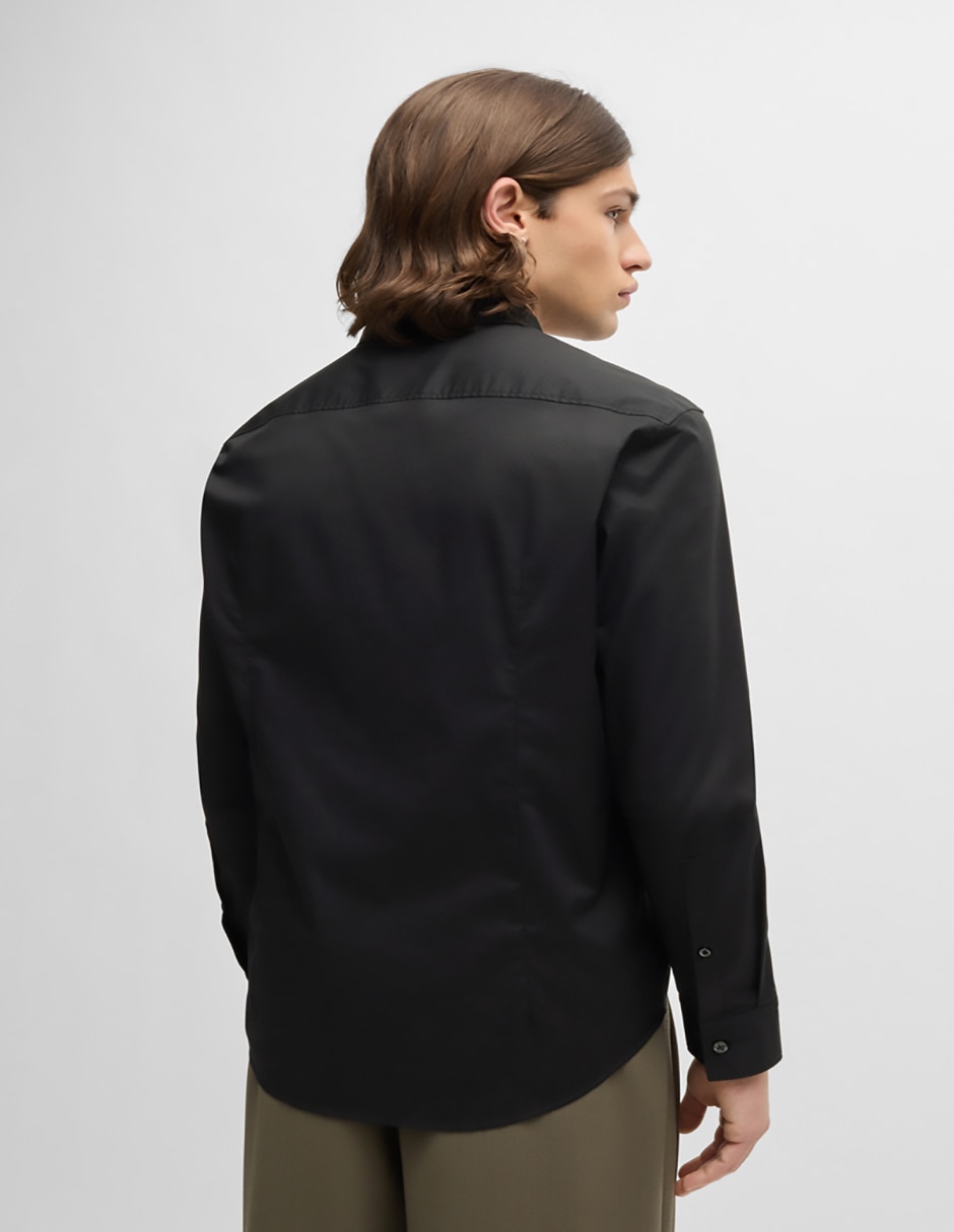 Camisa de vestir Hugo de algodón manga larga para hombre