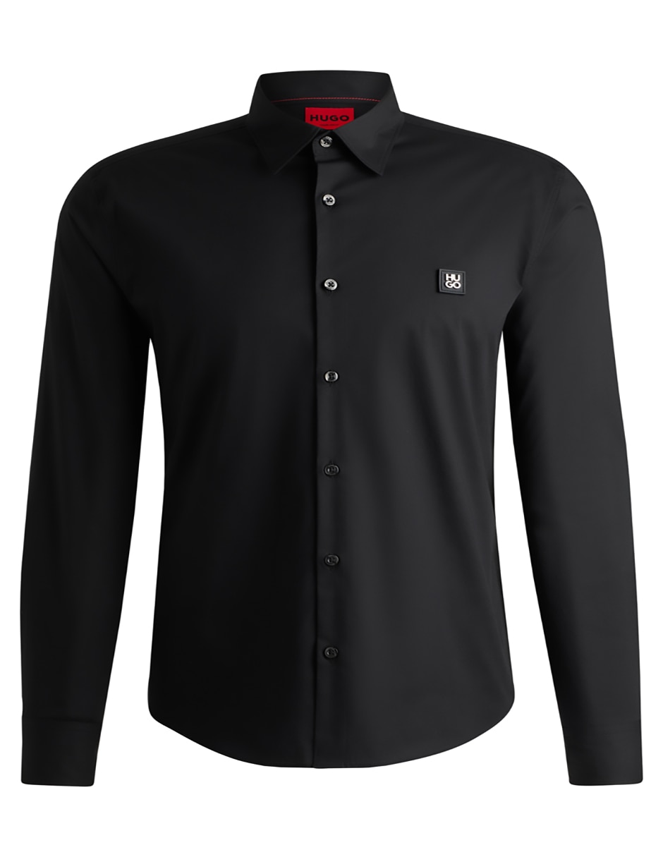 Camisa de vestir Hugo de algodón manga larga para hombre