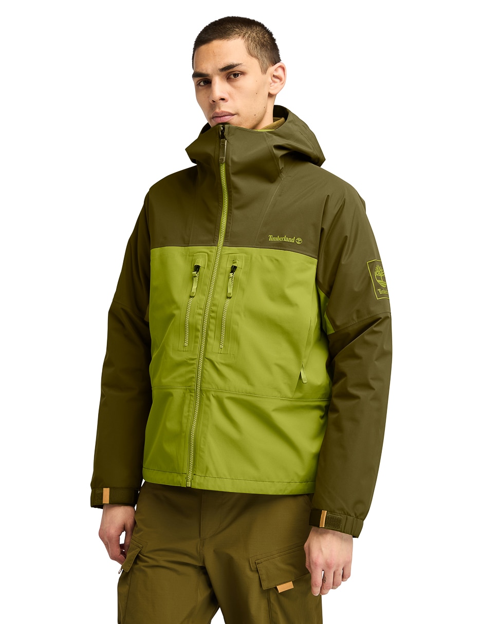 Chamarra casual impermeable con bolsillos para hombre