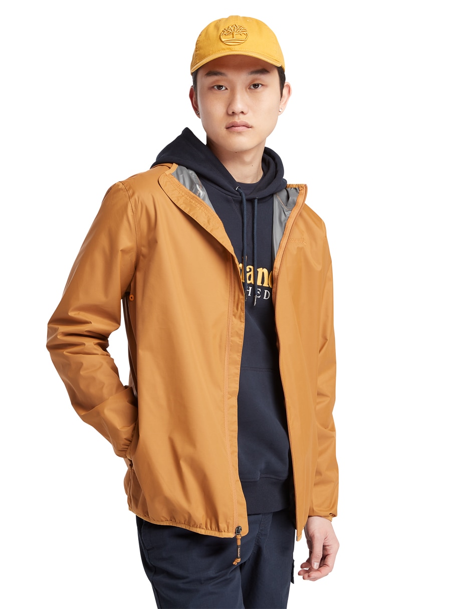 Chamarra casual impermeable con bolsillos para hombre