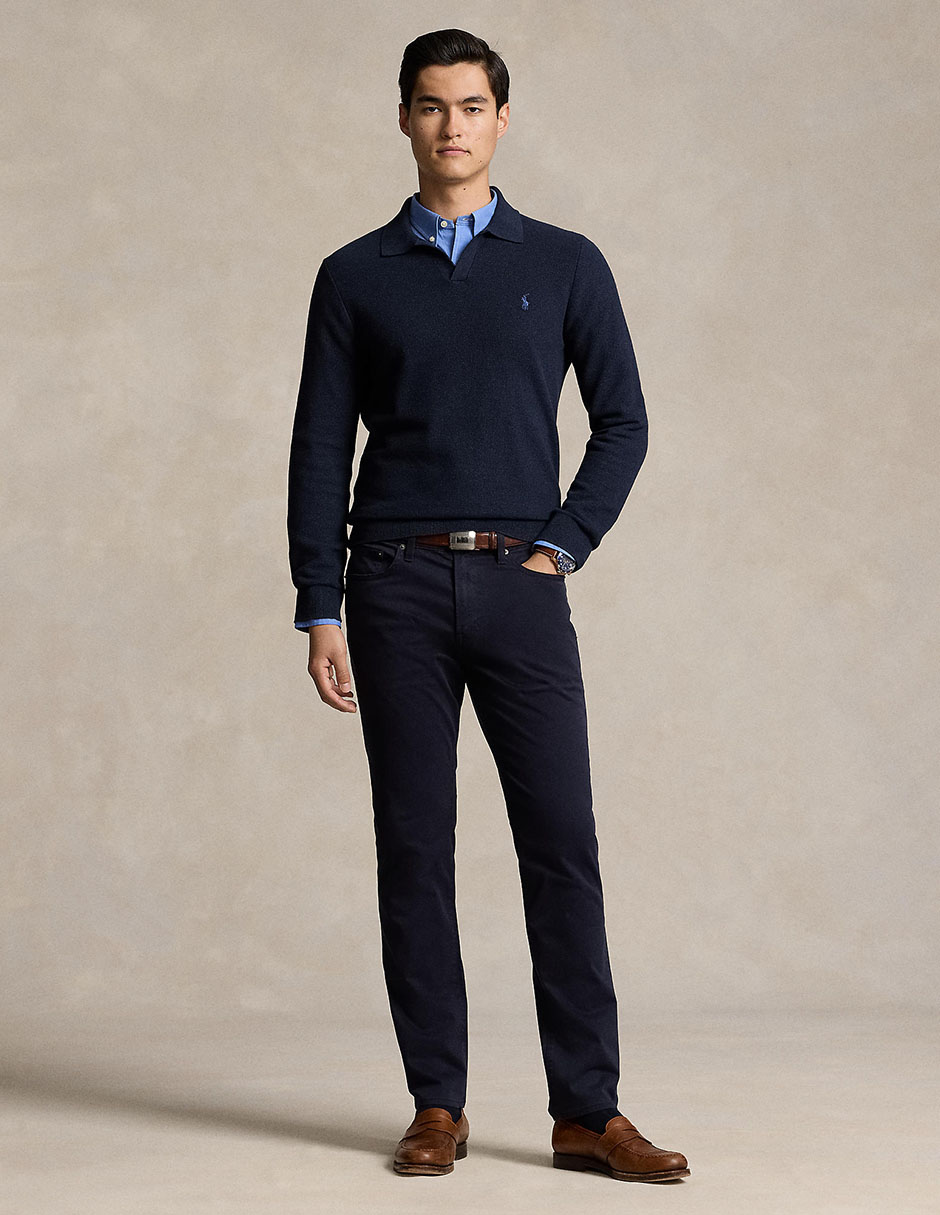 Pantalón casual slim polo rl de algodón para hombre 4