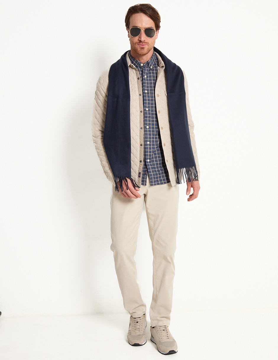 Pantalón casual chino slim de algodón para hombre 3