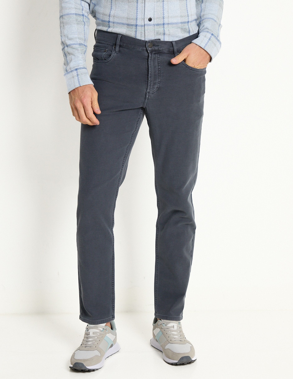 Pantalón casual recto de algodón para hombre Pantalón casual recto de algodón para hombre
