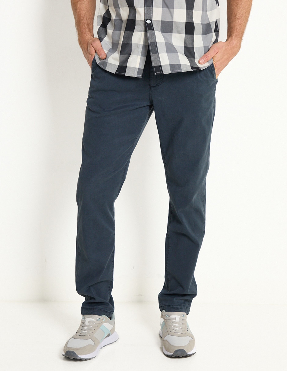 Pantalón casual chino slim de algodón para hombre Pantalón casual chino slim de algodón para hombre
