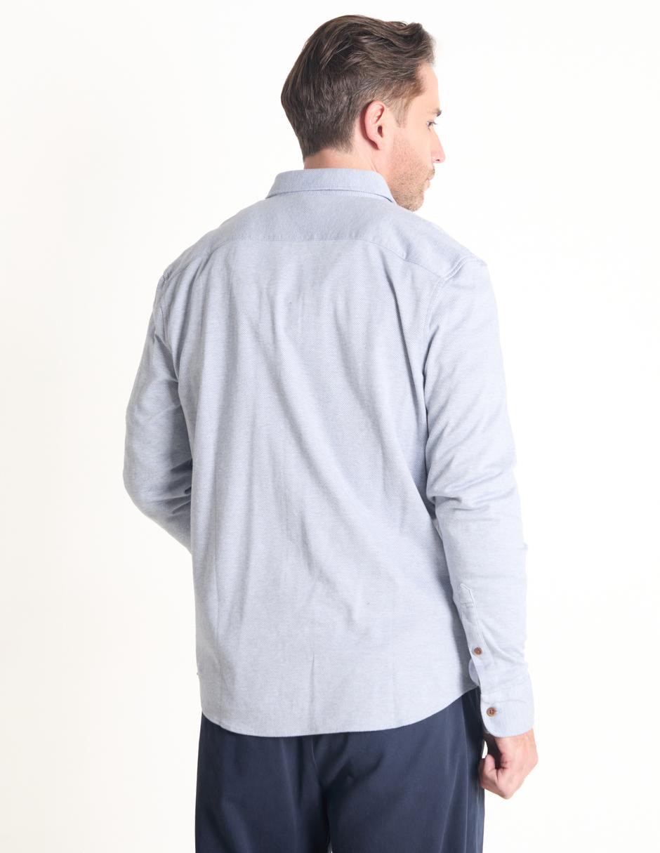 Camisa casual de algodón manga larga para hombre 2
