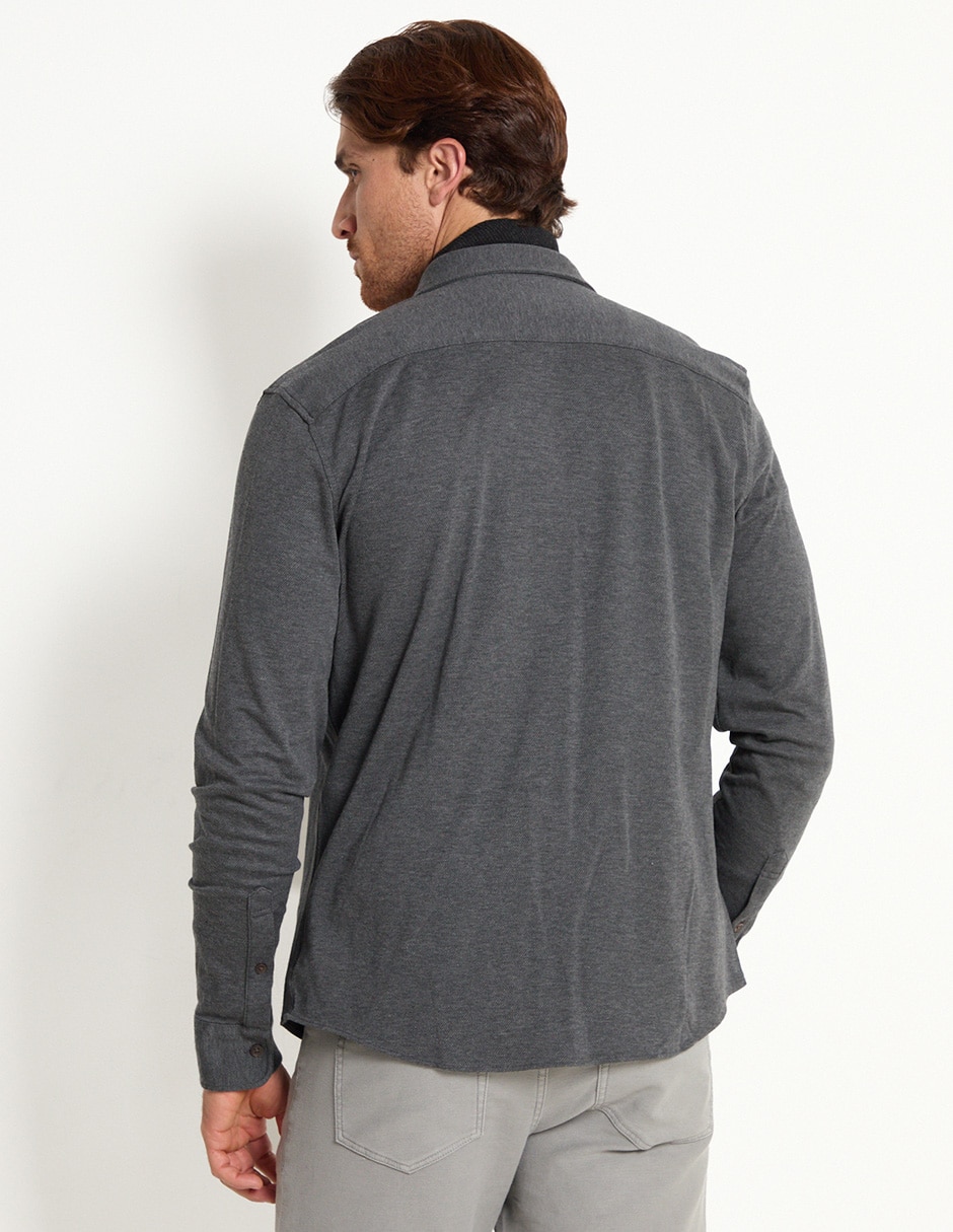 Camisa casual Faherty de algodón manga larga para hombre