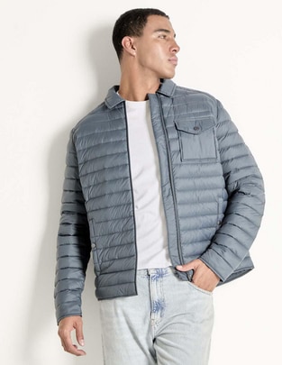 Chamarra casual capitonada para hombre
