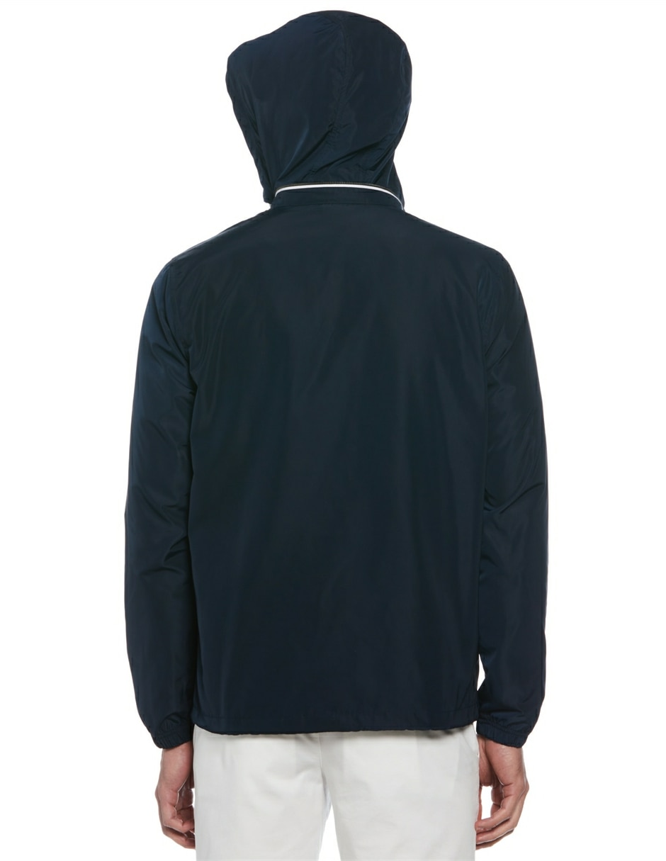 Chamarra casual Original Penguin impermeable capucha desmontable para hombre