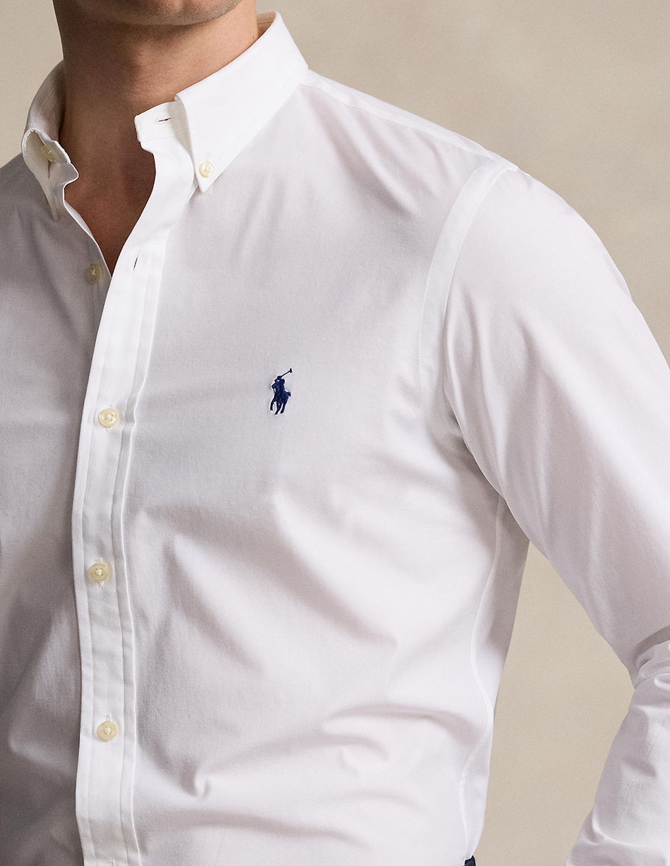 Camisa de vestir Polo Rl de algodón manga larga para hombre 3