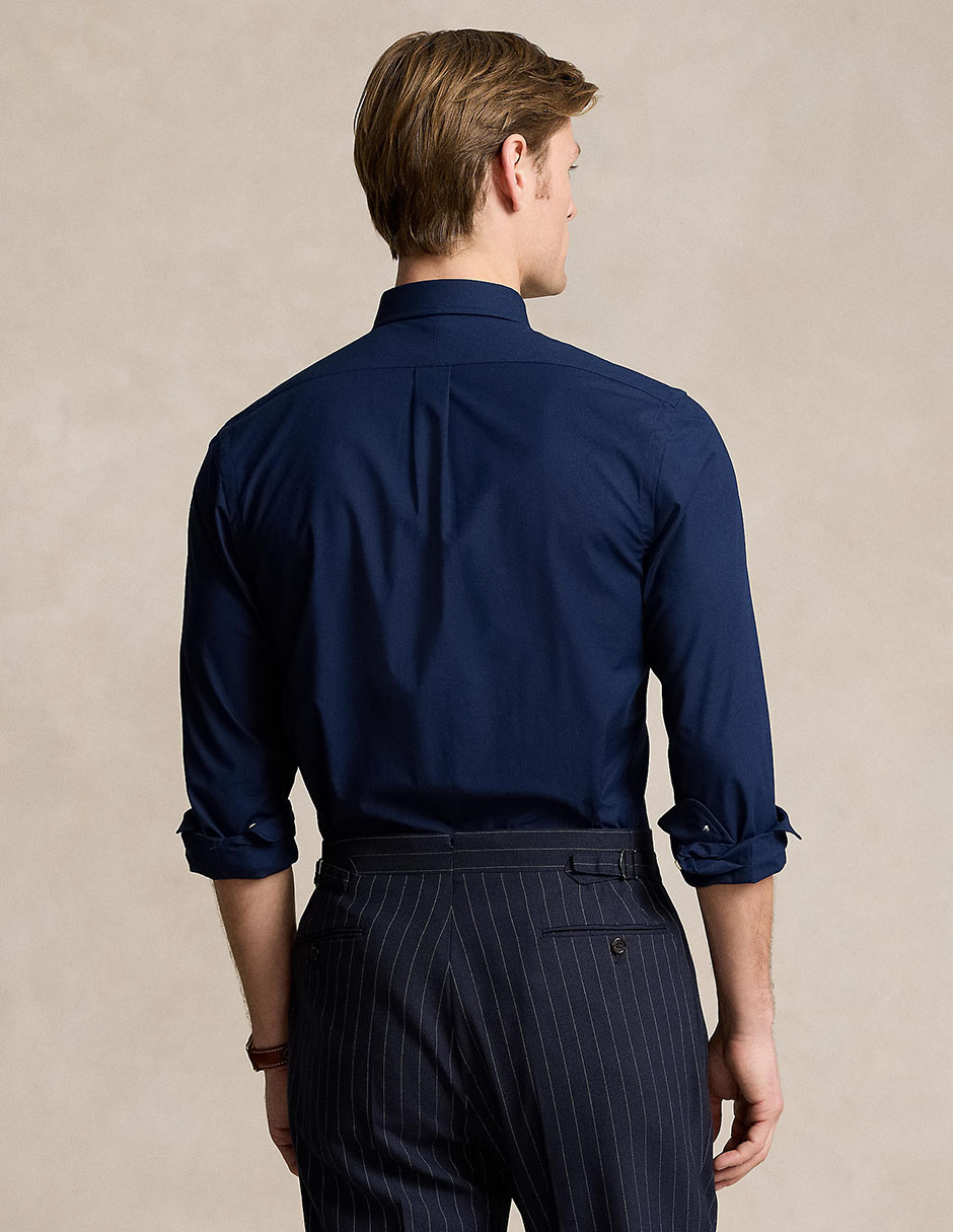 Camisa casual Polo Rl de algodón manga larga para hombre 2