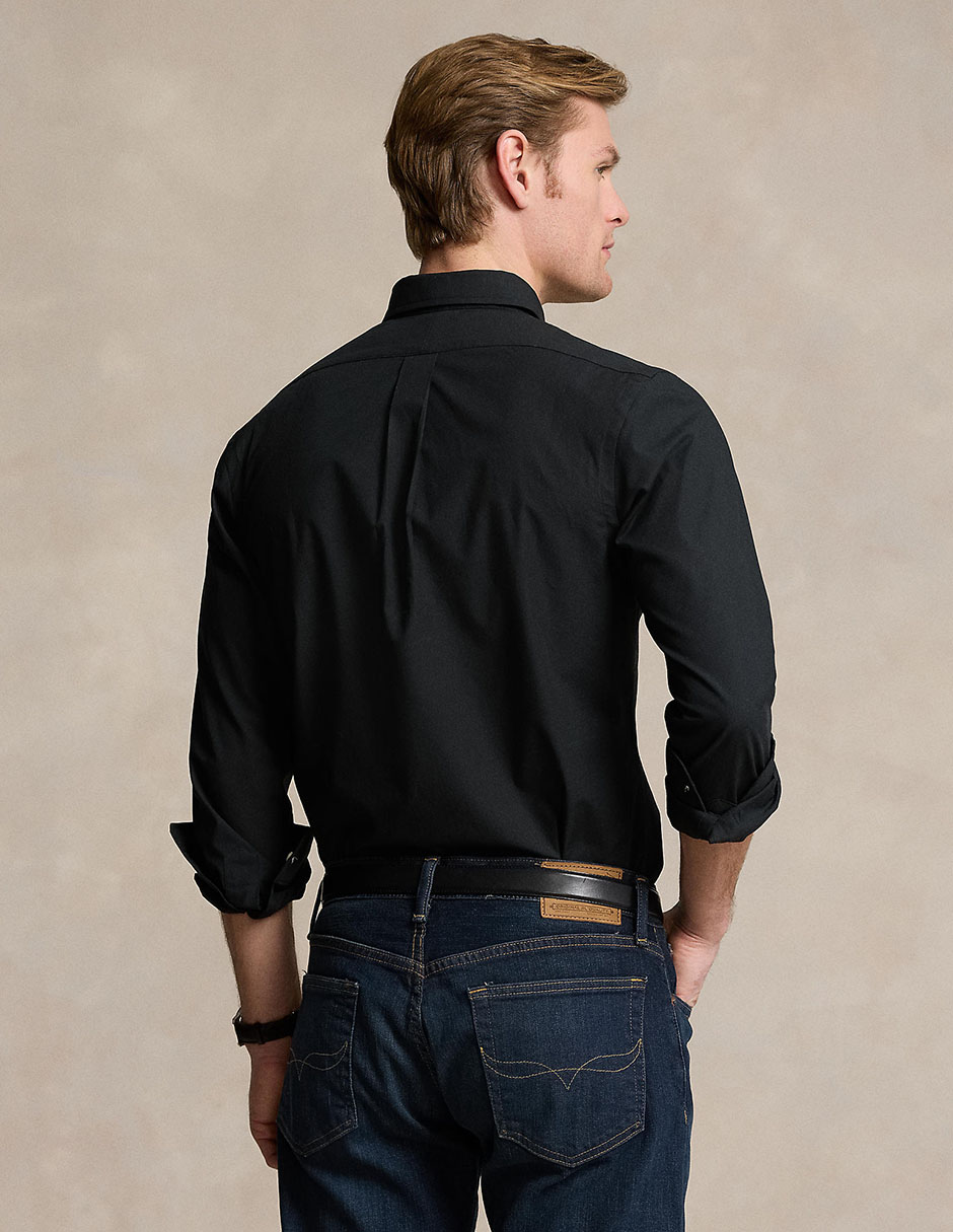 Camisa casual Polo Rl de algodón manga larga para hombre 2