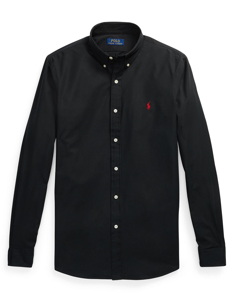 Camisa casual Polo Rl de algodón manga larga para hombre 5