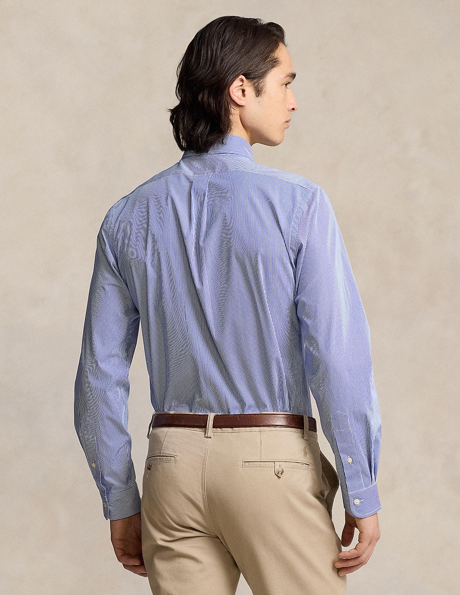 Camisa casual Polo Rl de algodón manga larga para hombre 2