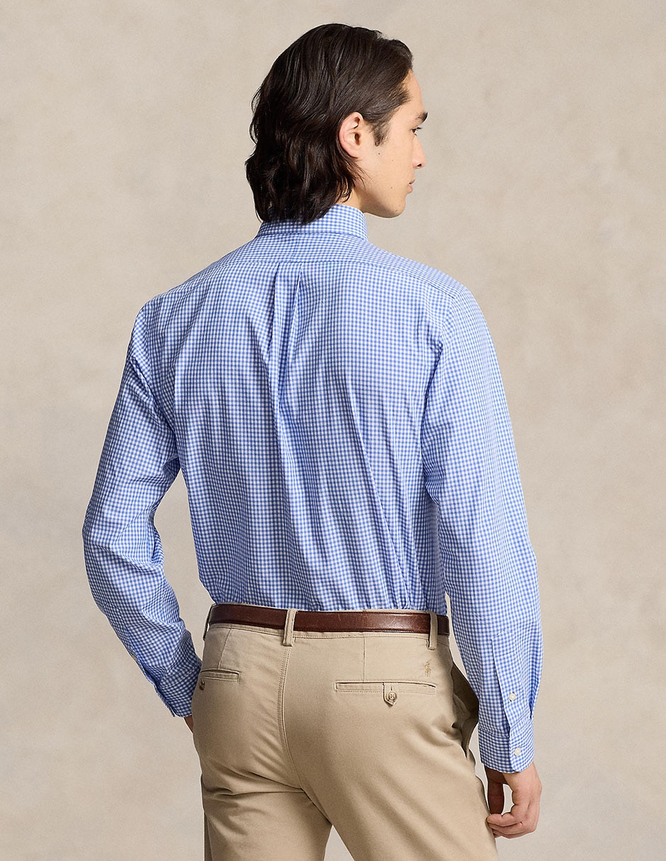 Camisa casual Polo Rl de algodón manga larga para hombre 2
