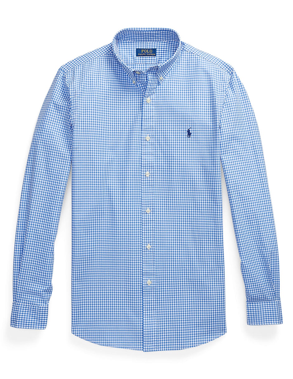 Camisa casual Polo Rl de algodón manga larga para hombre 5