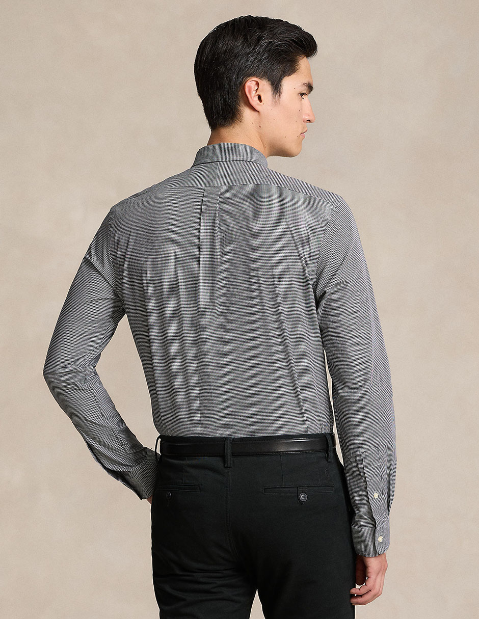Camisa casual Polo Rl de algodón manga larga para hombre 2