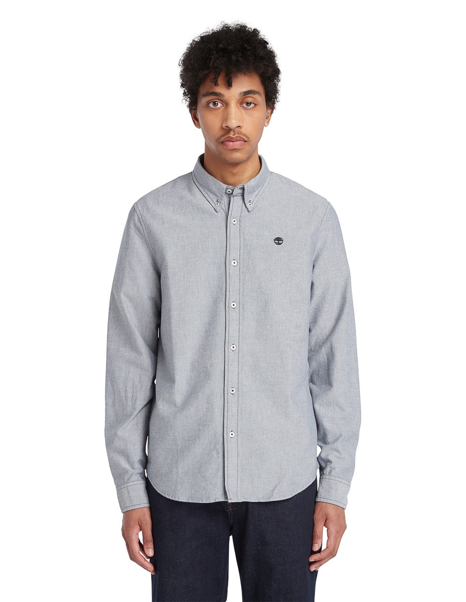 Camisa casual de algodón manga larga para hombre 4
