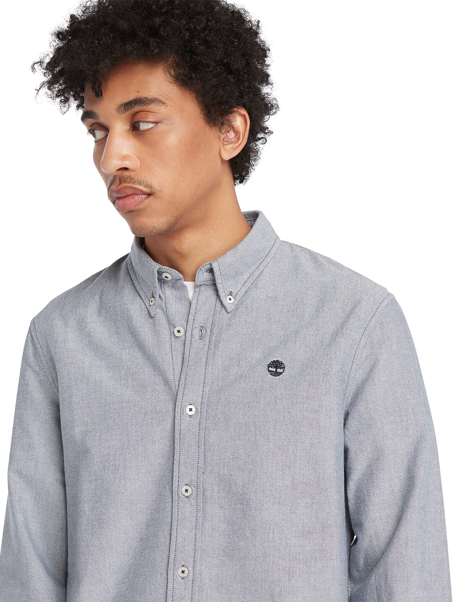 Camisa casual de algodón manga larga para hombre 3