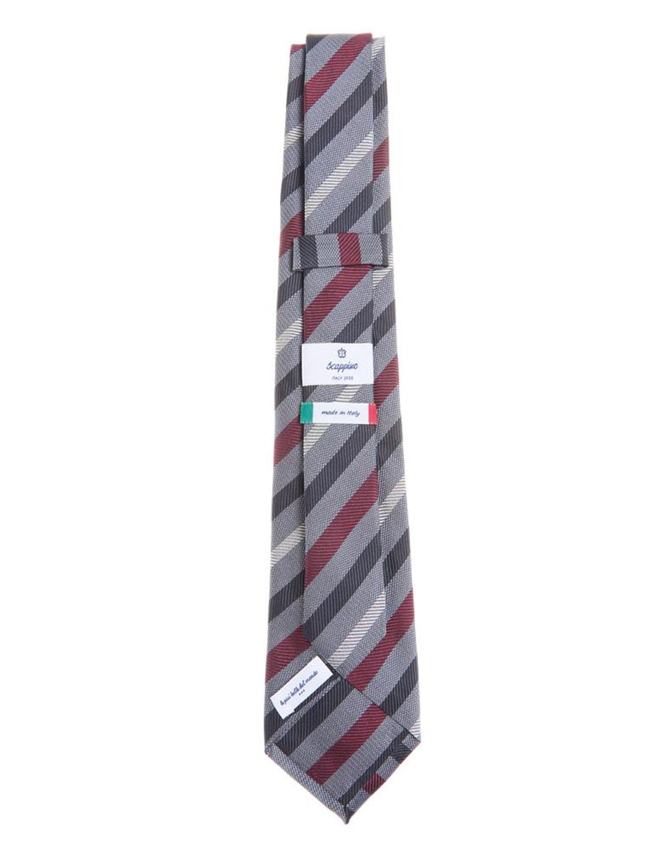 Corbata regular de seda estampado a rayas para hombre