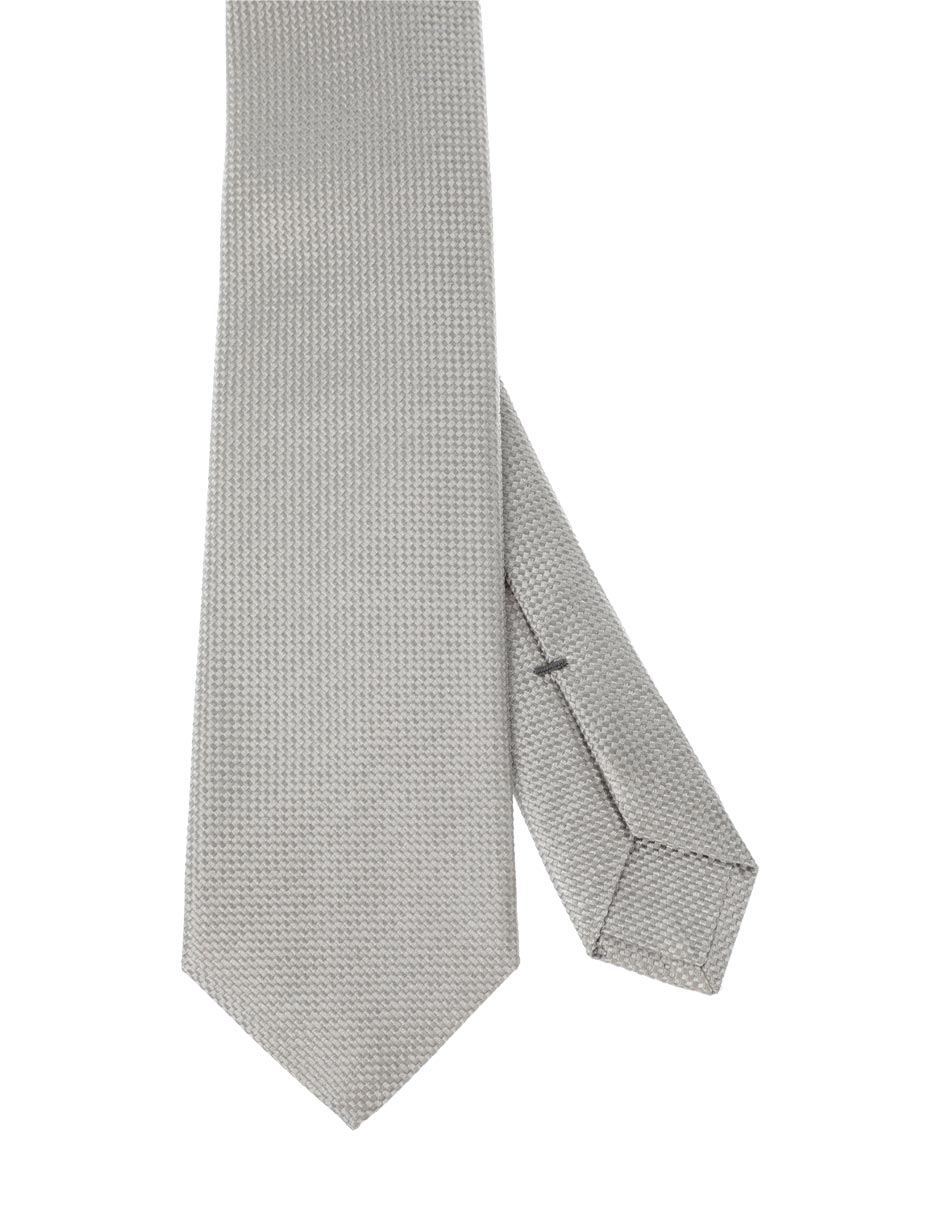 Corbata regular de seda estampada para hombre