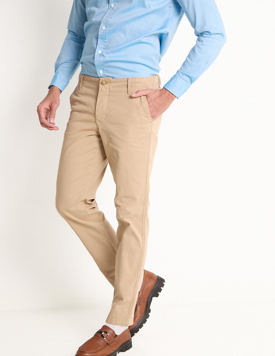 Pantalón casual chino regular de algodón para hombre Pantalón casual chino regular de algodón para hombre