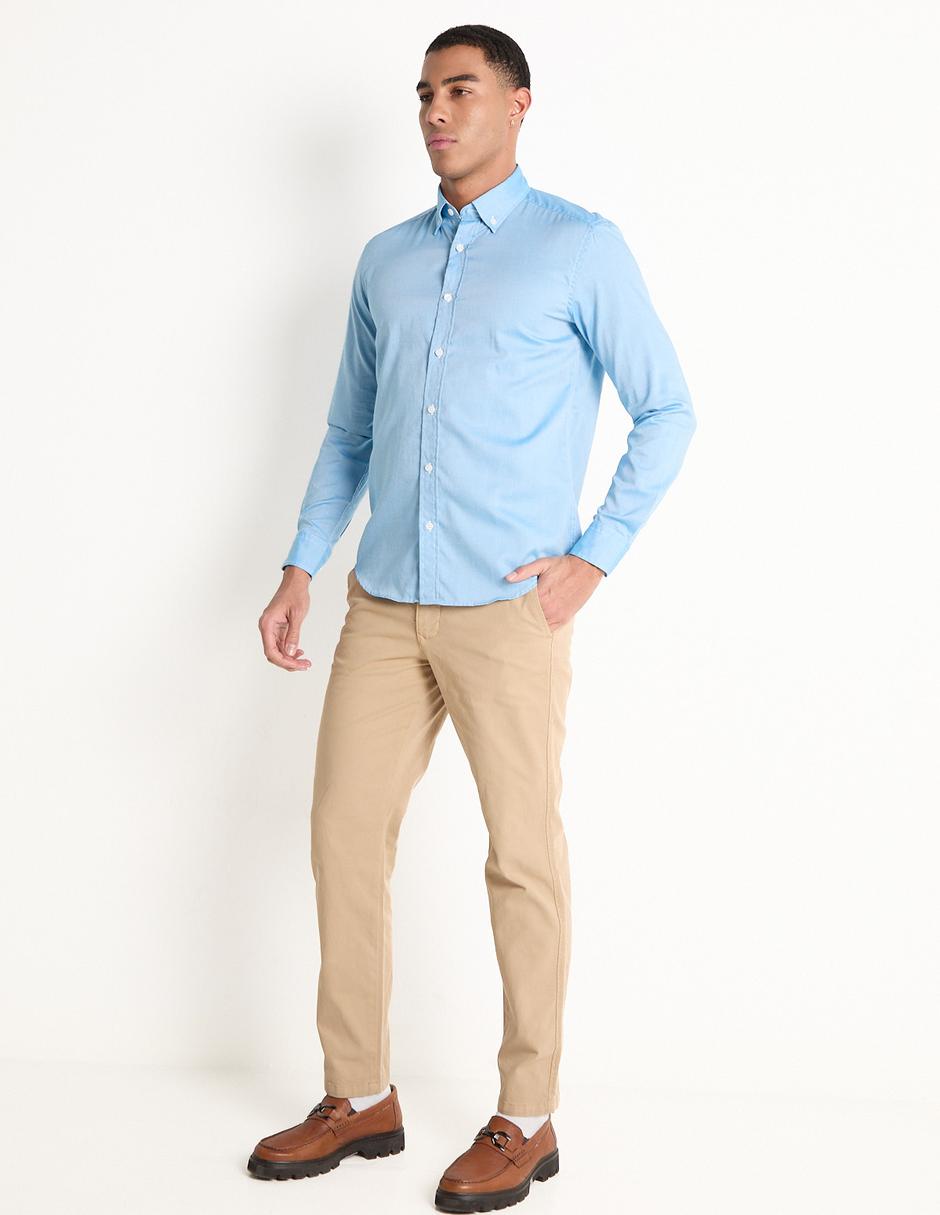 Pantalón casual chino regular de algodón para hombre 3