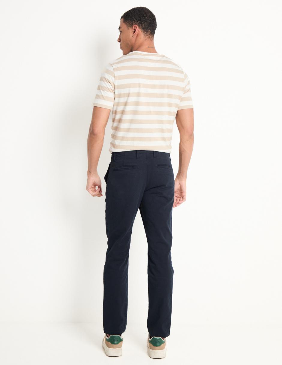 Pantalón casual chino regular de algodón para hombre 2