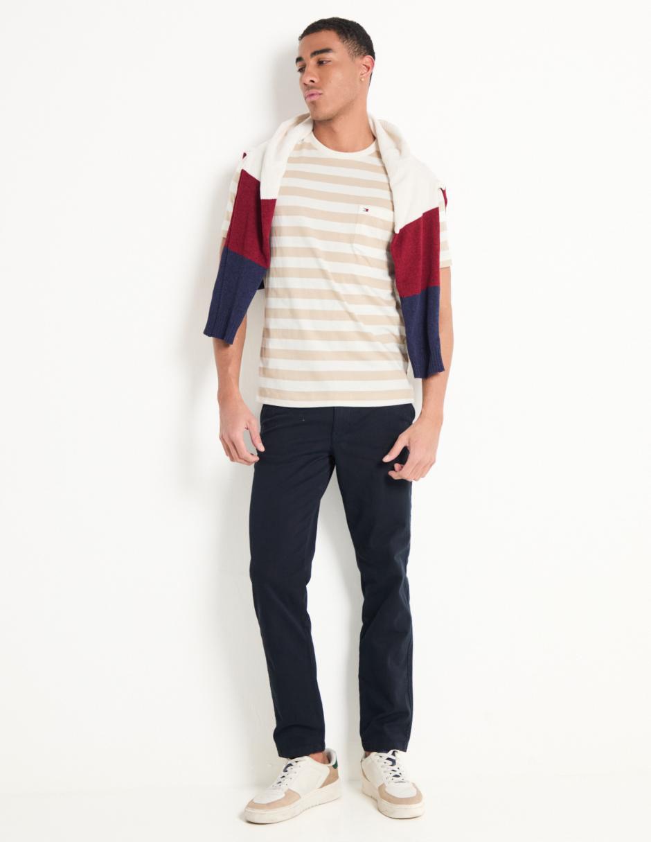 Pantalón casual chino regular de algodón para hombre 3
