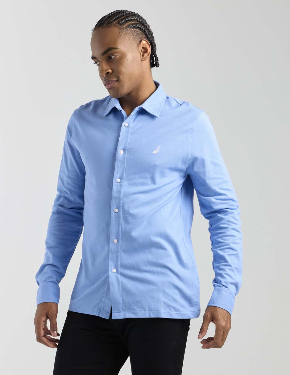 Camisa casual manga larga para hombre 1