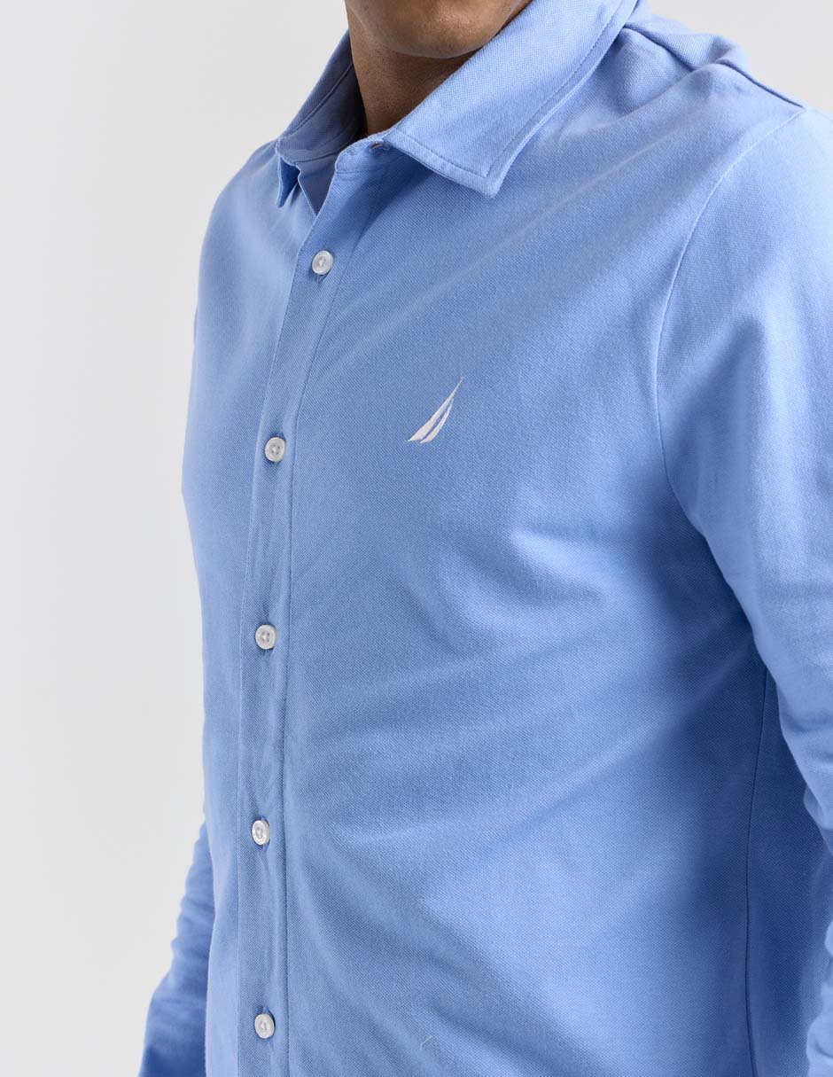 Camisa casual manga larga para hombre 4