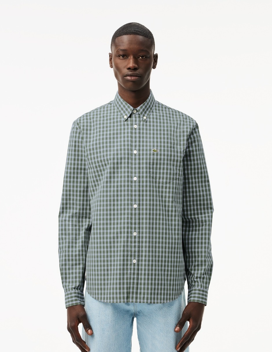 Camisa casual de algodón manga larga para hombre Camisa casual de algodón manga larga para hombre