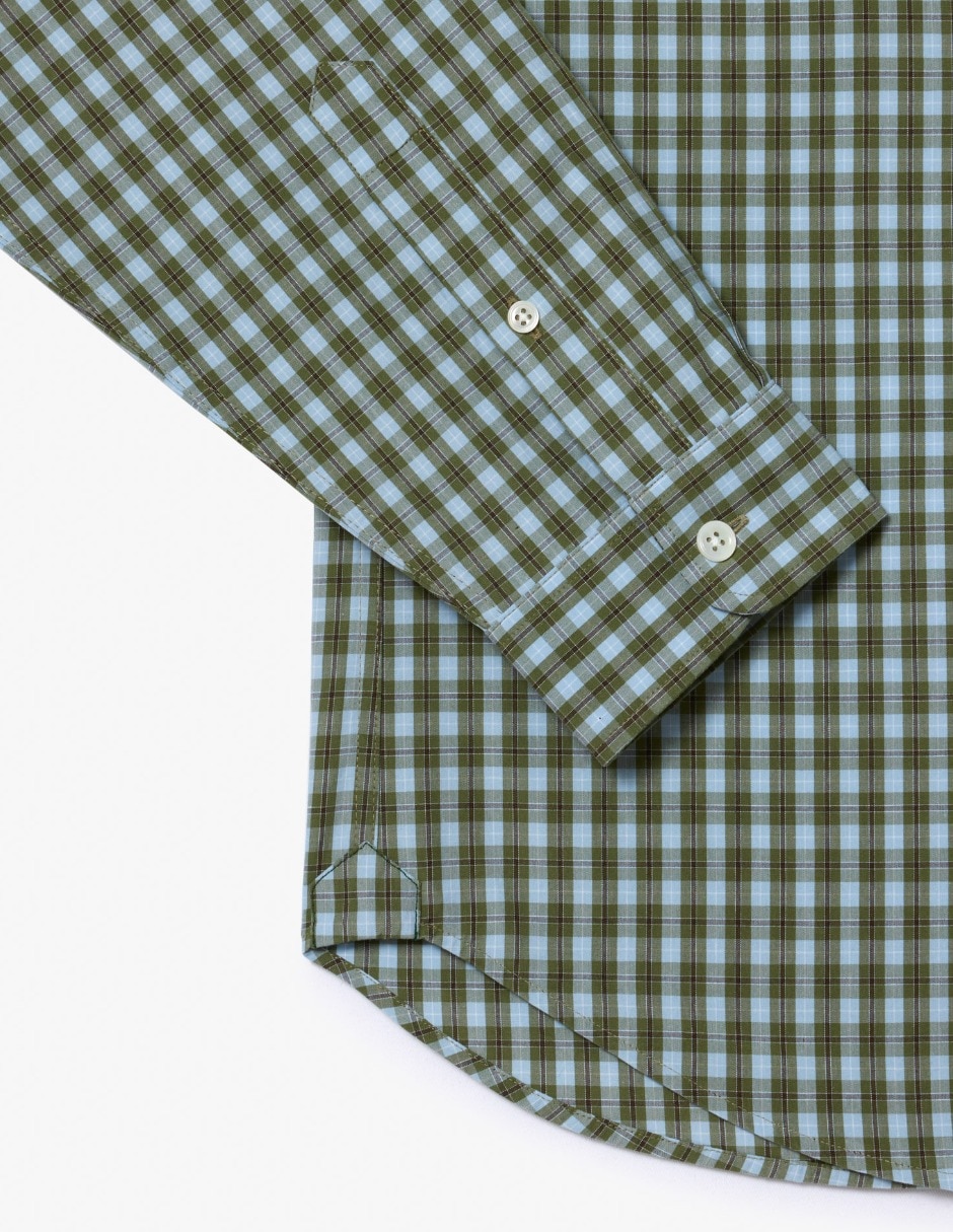 Camisa casual Lacoste de algodón manga larga para hombre