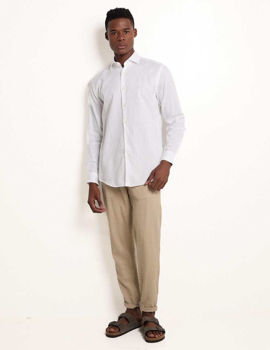 Camisa casual de algodón manga larga para hombre 3