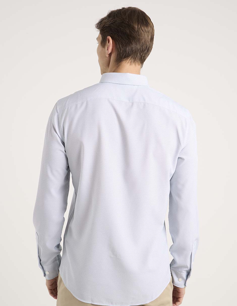 Camisa casual manga larga para hombre 5