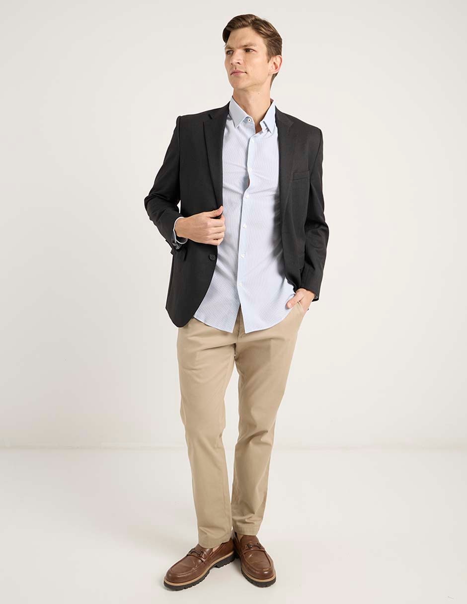 Camisa casual manga larga para hombre 6