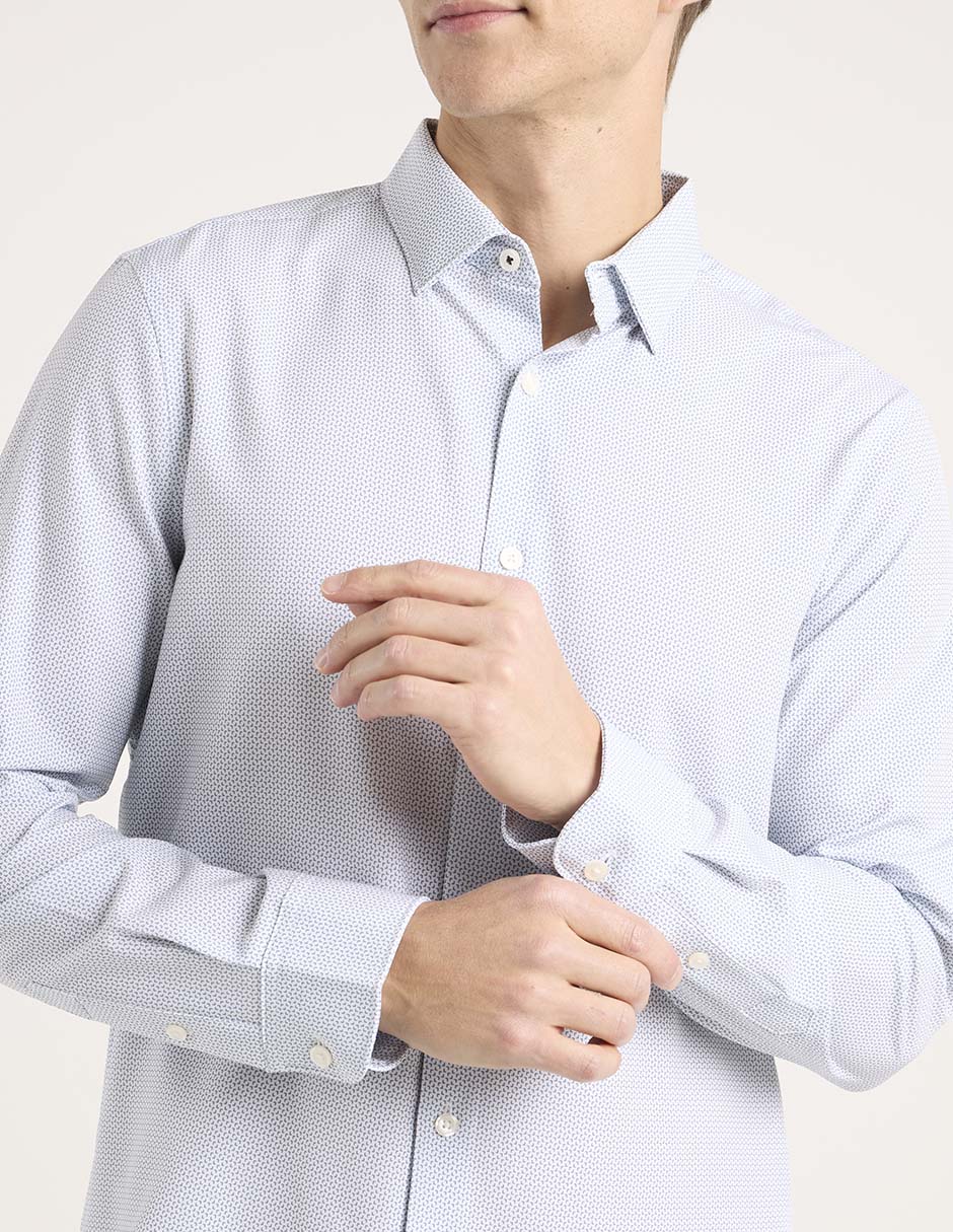 Camisa casual manga larga para hombre 7