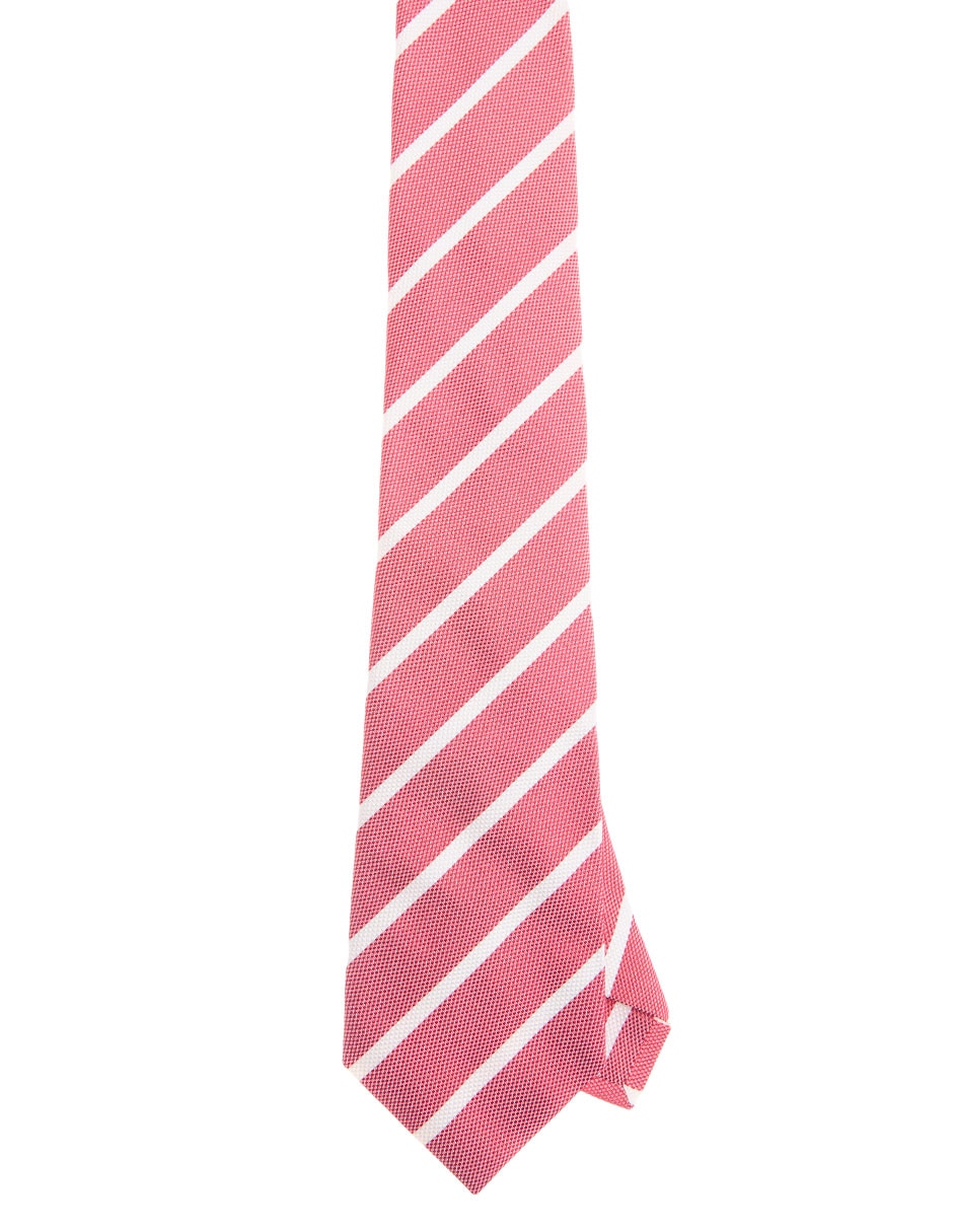 Corbata regular de seda estampado a rayas para hombre