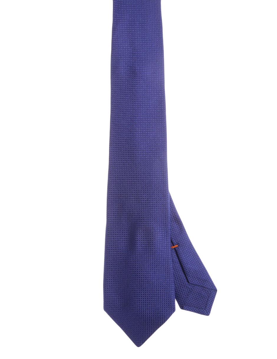Corbata regular de seda estampado a cuadros para hombre