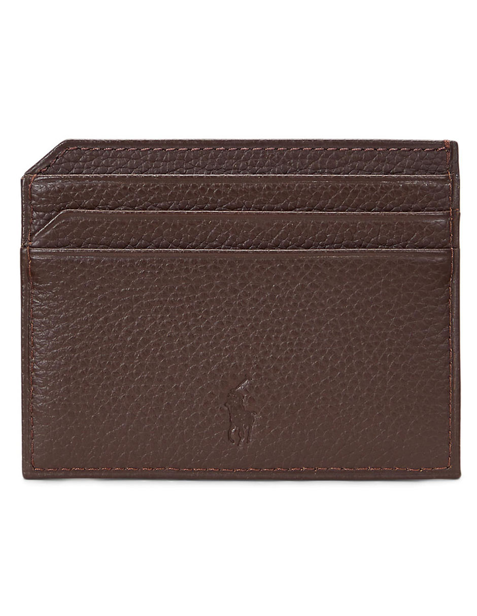Tarjetero de piel para hombre
