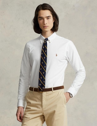 Camisa casual polo rl de algodón manga larga para hombre Camisa casual polo rl de algodón manga larga para hombre