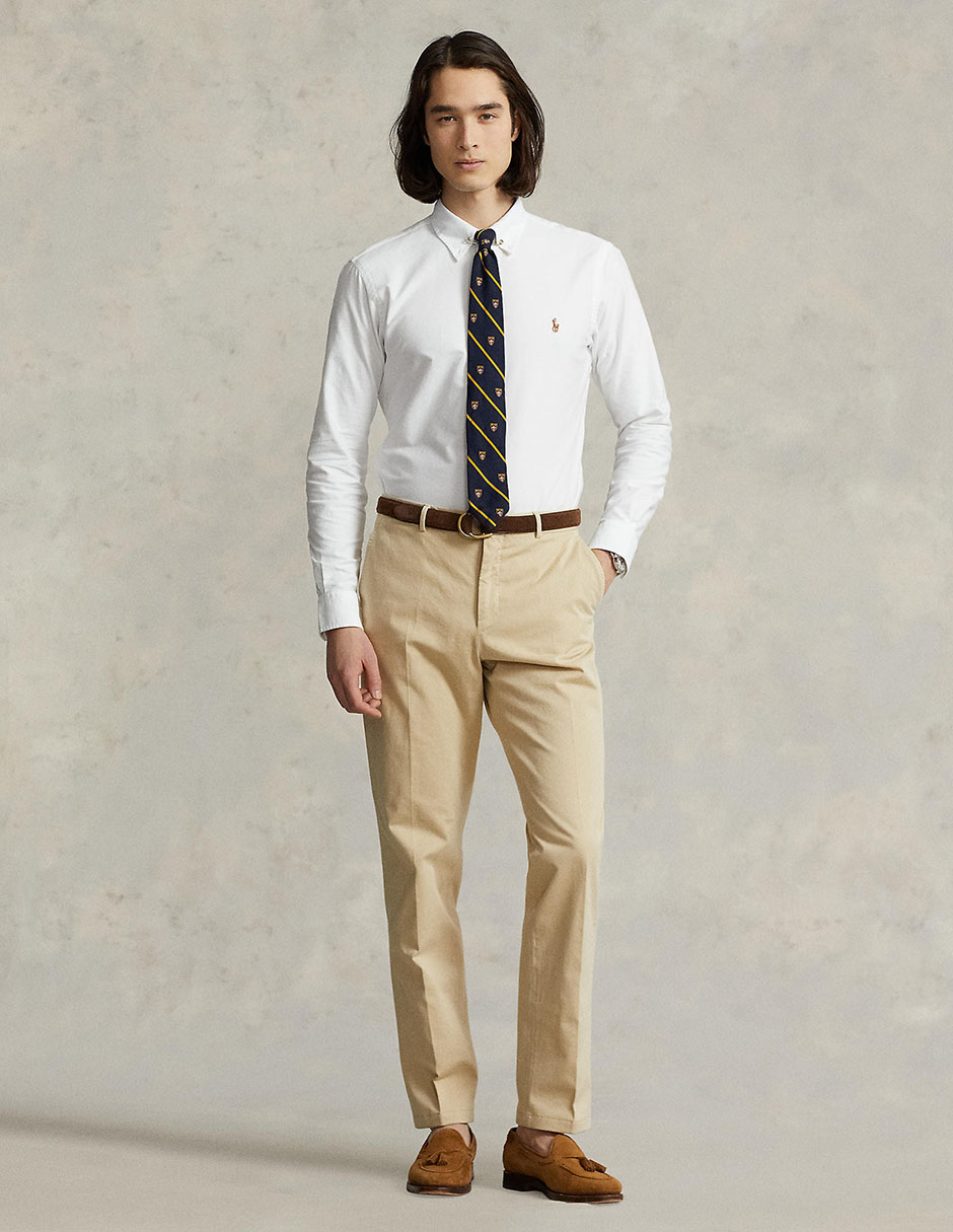 Camisa casual polo rl de algodón manga larga para hombre 2