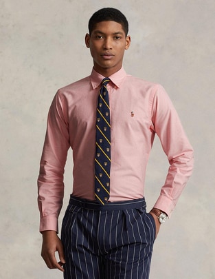 Camisa de vestir polo rl de algodón manga larga para hombre Camisa de vestir polo rl de algodón manga larga para hombre