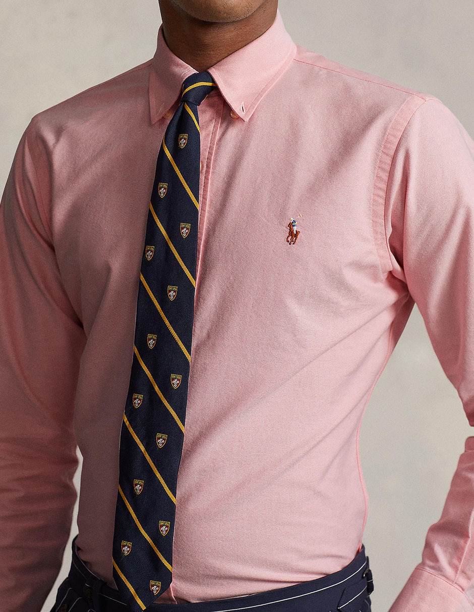 Camisa de vestir polo rl de algodón manga larga para hombre 2