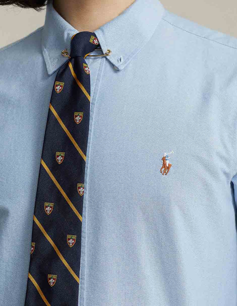 Camisa casual polo rl de algodón manga larga para hombre 3