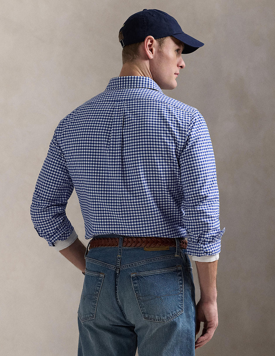 Camisa casual de algodón manga larga para hombre 4