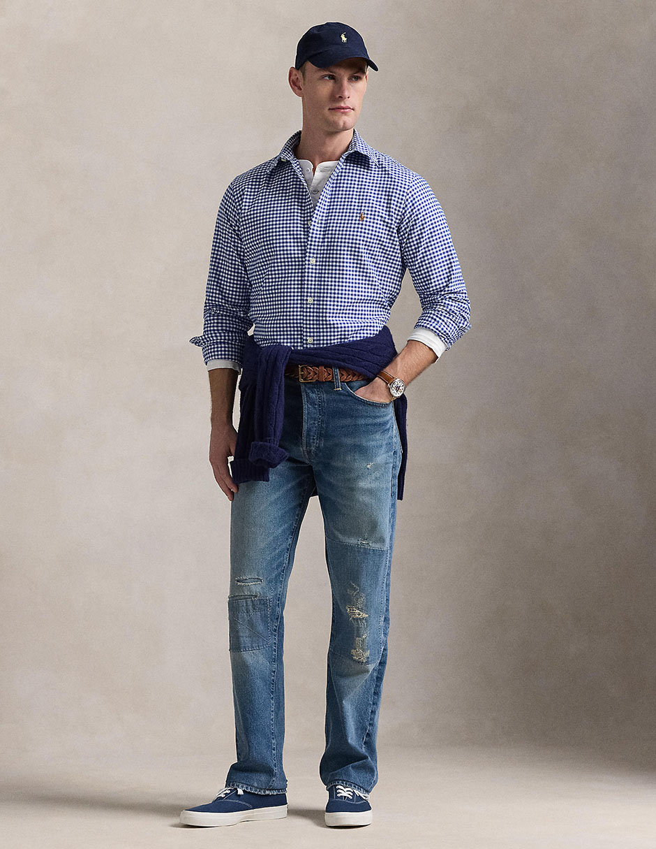 Camisa casual de algodón manga larga para hombre 3
